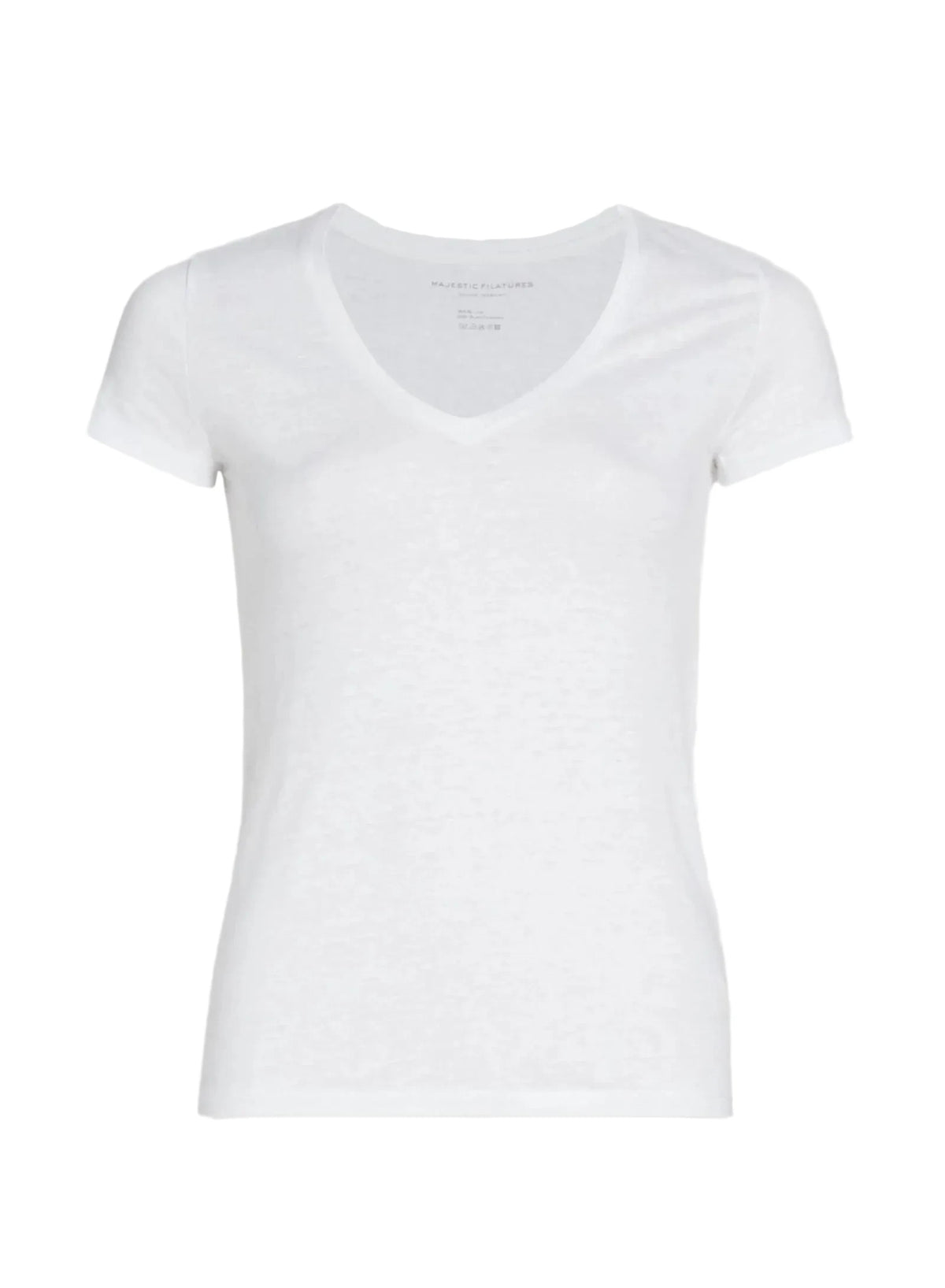 STRETCH LINEN S/S V-NECK