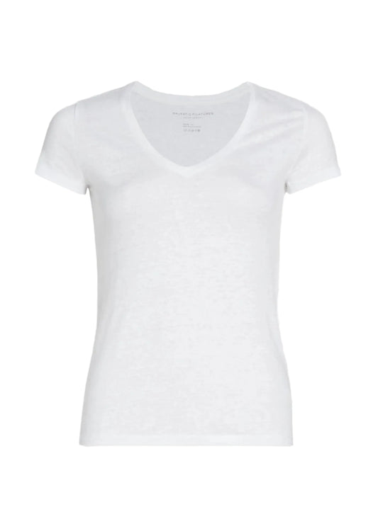 STRETCH LINEN S/S V-NECK