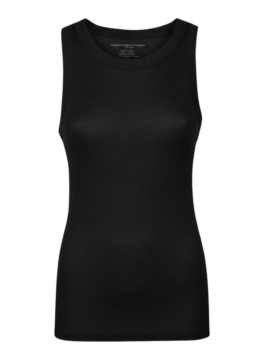 SOFT TOUCH METALLIC RIB CREWNECK TANK